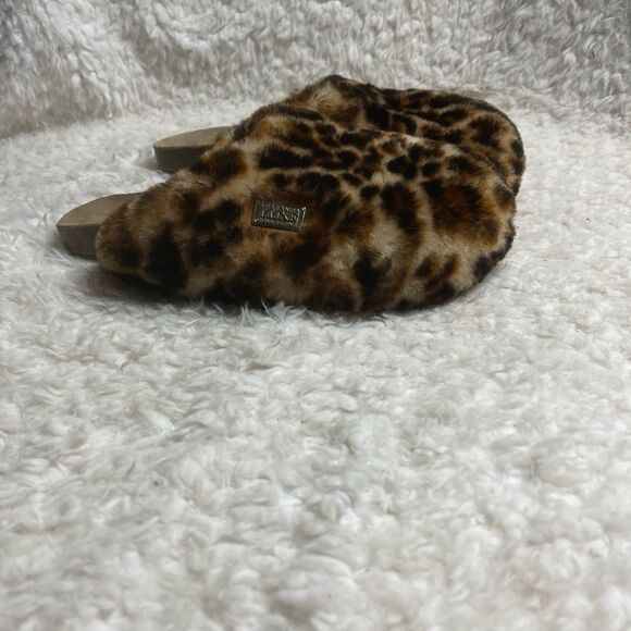 Australia Luxe Collective Dreamer Slip On  Slipper, faux fur Leopard Print SZ10 - Picture 1 of 9